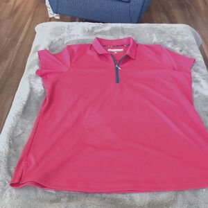 EUC Pebble Beach Dry-Luxe short sleeve pink polo XL